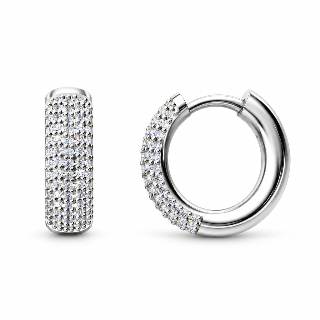 Aros Moissanita Opal