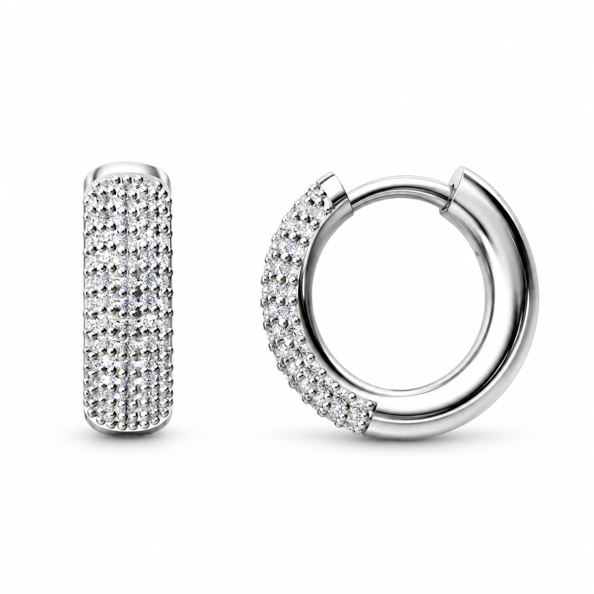 Aros Moissanita Opal