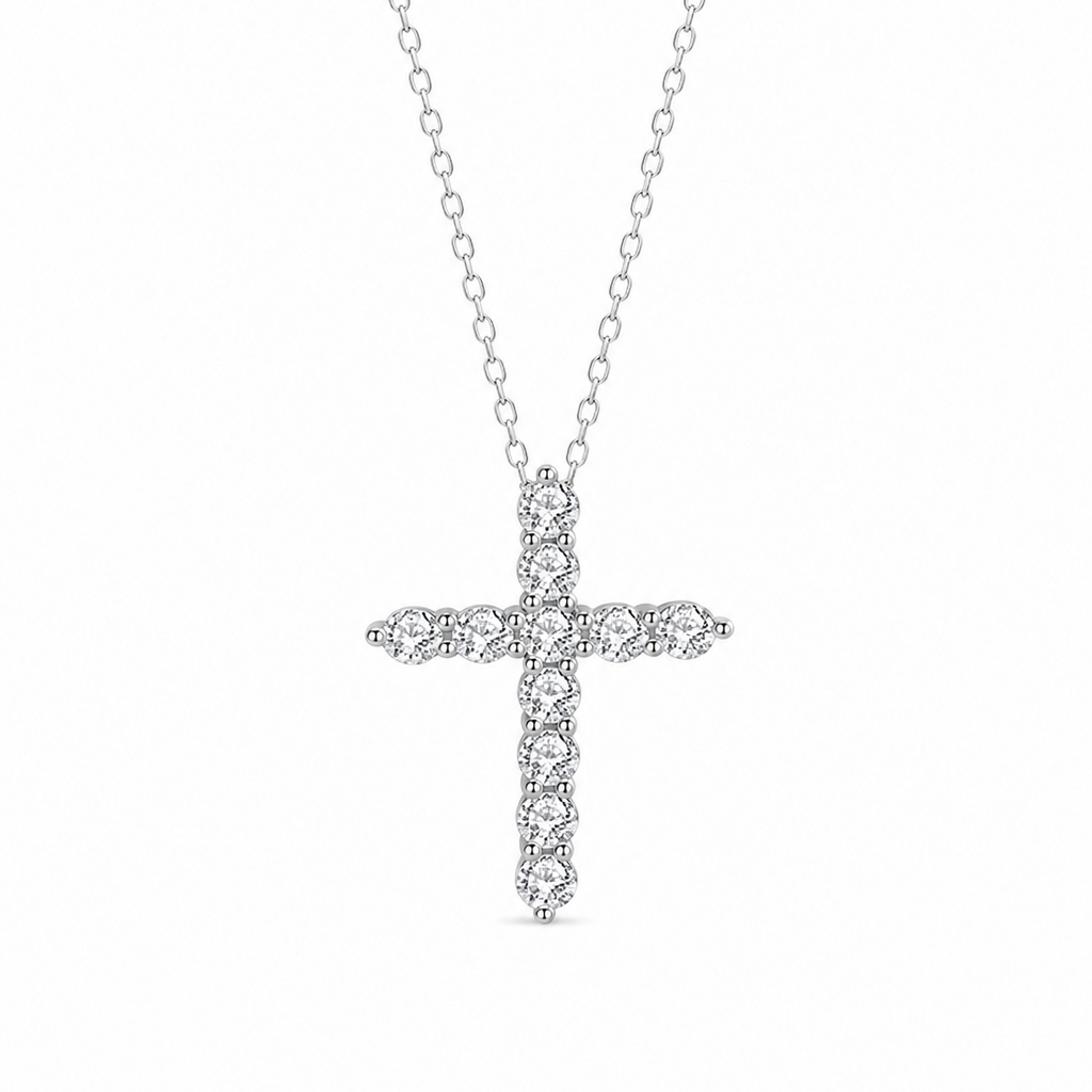 Collar Moissanita Cross
