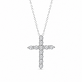 Collar Moissanita Cross
