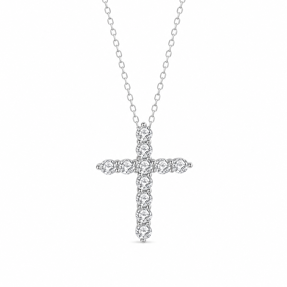 Collar Moissanita Cross